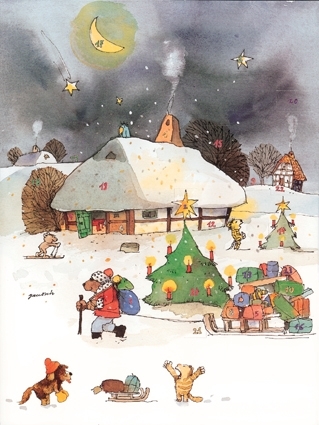 Janosch - Adventskalender Weihnachtsschlitten
