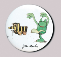 Janosch-Button "Dancing frog"