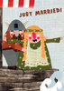 Sandra-Monat-Postkarte "JUST MARRIED"